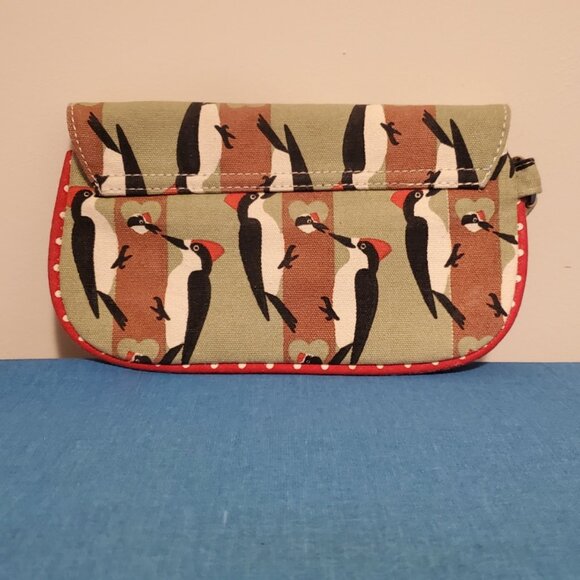 BUNGALOW360 Woodpeckers Canvas Wristlet Wallet 5"x9" - Picture 8 of 8